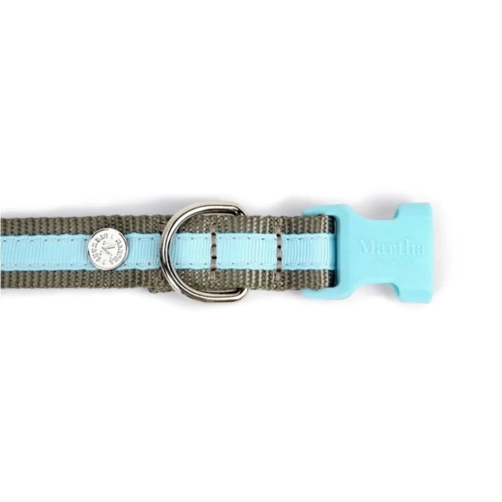 Martha Stewart | Dog Collar Size 16 Gray and Blue